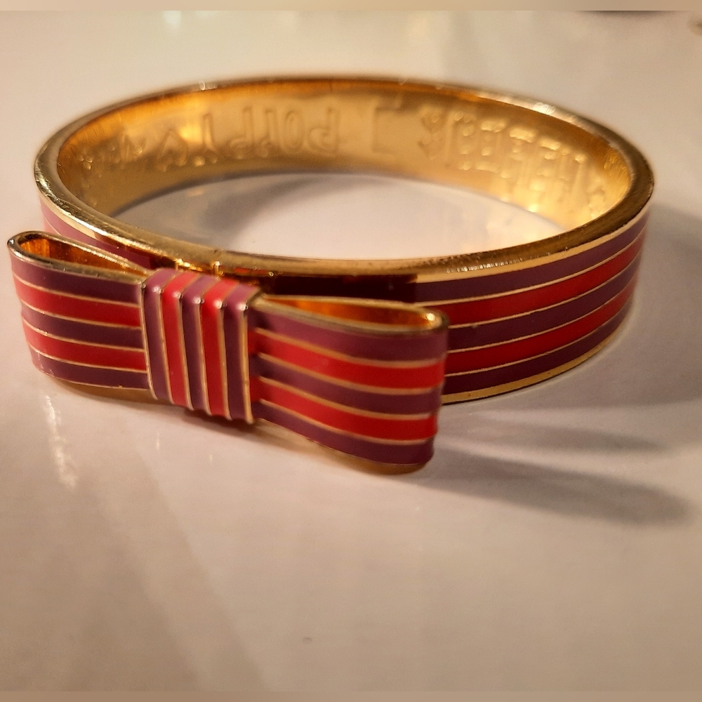 Coach Gold and Red Bow Bracelet